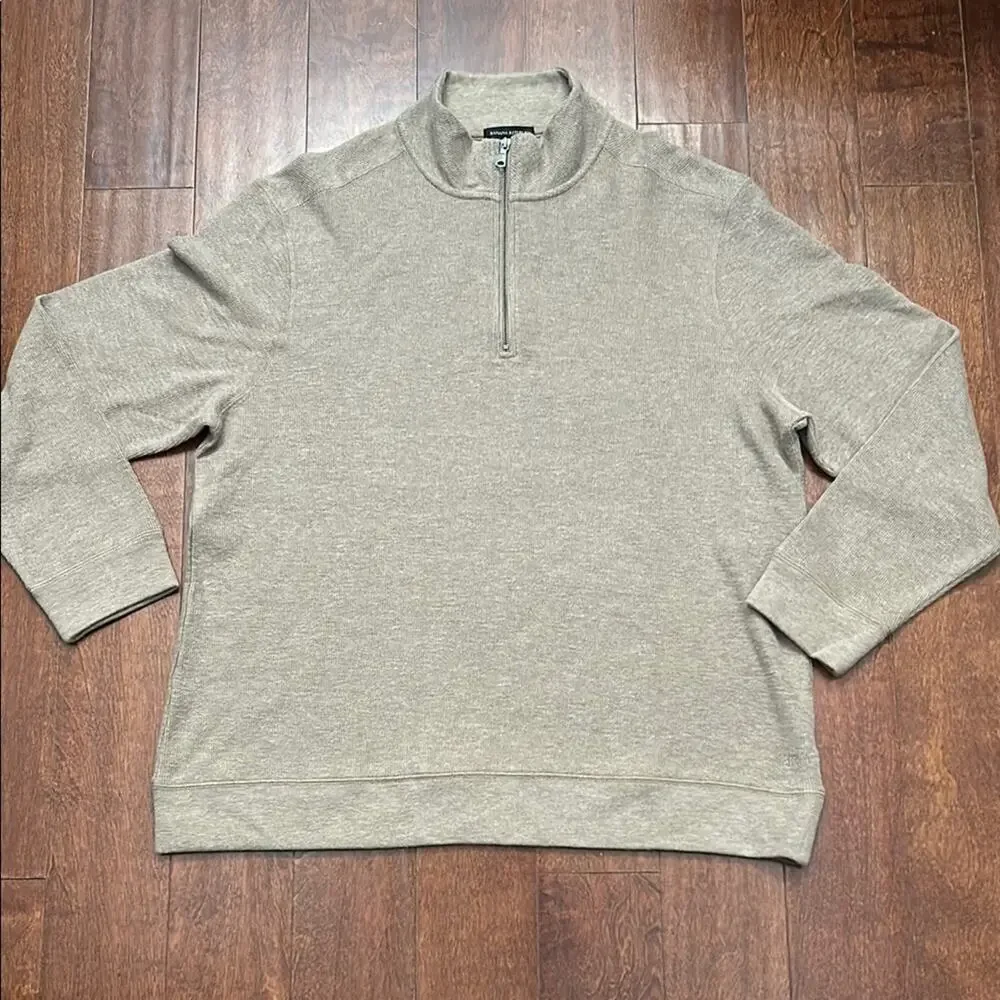 Banana Republic Men's Beige Waffle Quarter Zip Pullover Shirt, Size XXL, NWT